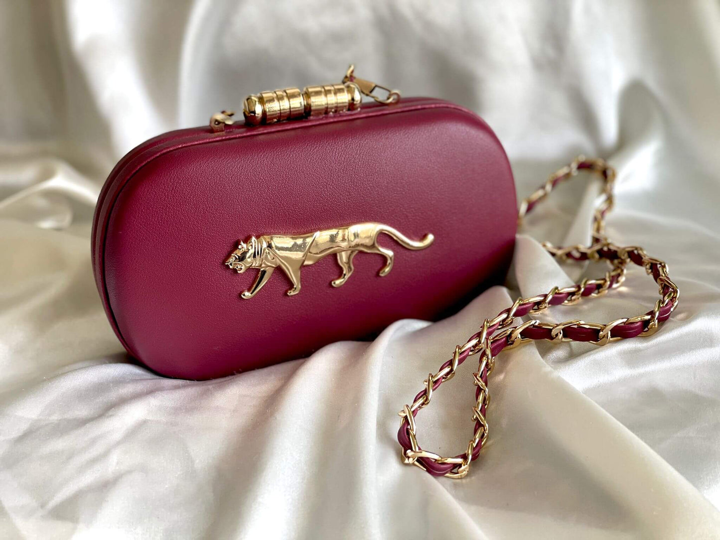 Elegant Maroon Clutch for Evening Events