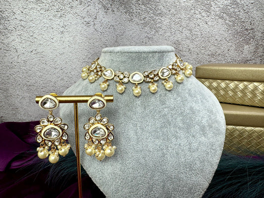 White Uncut Kundan Set - Roar 1017