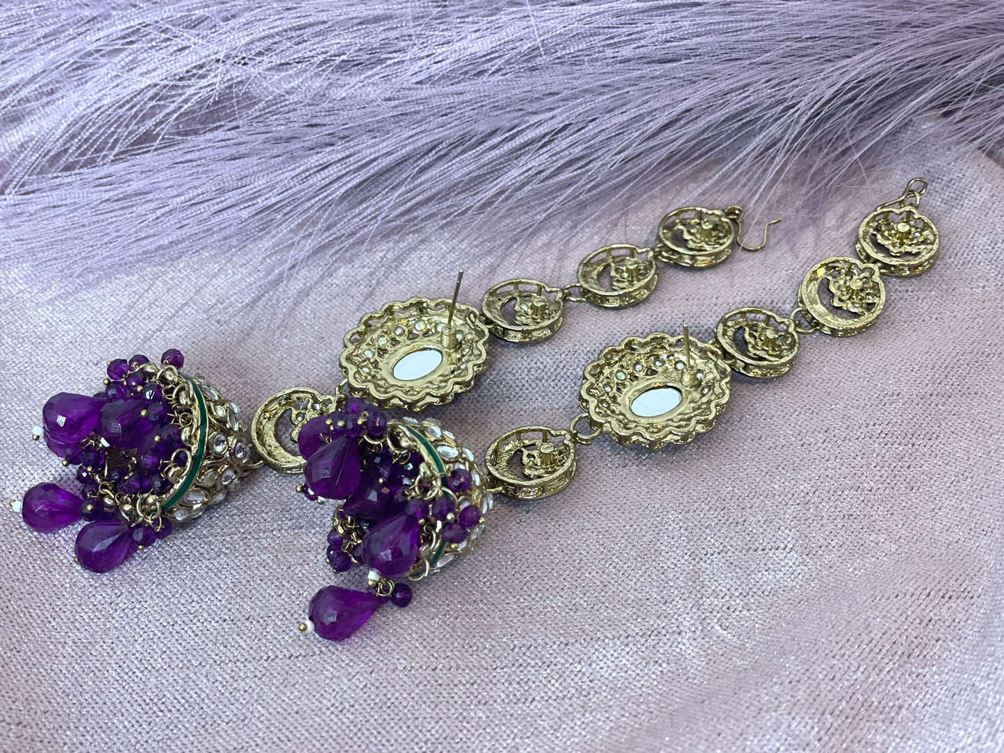 Dark Purple Sahara Earrings - Aura 1014