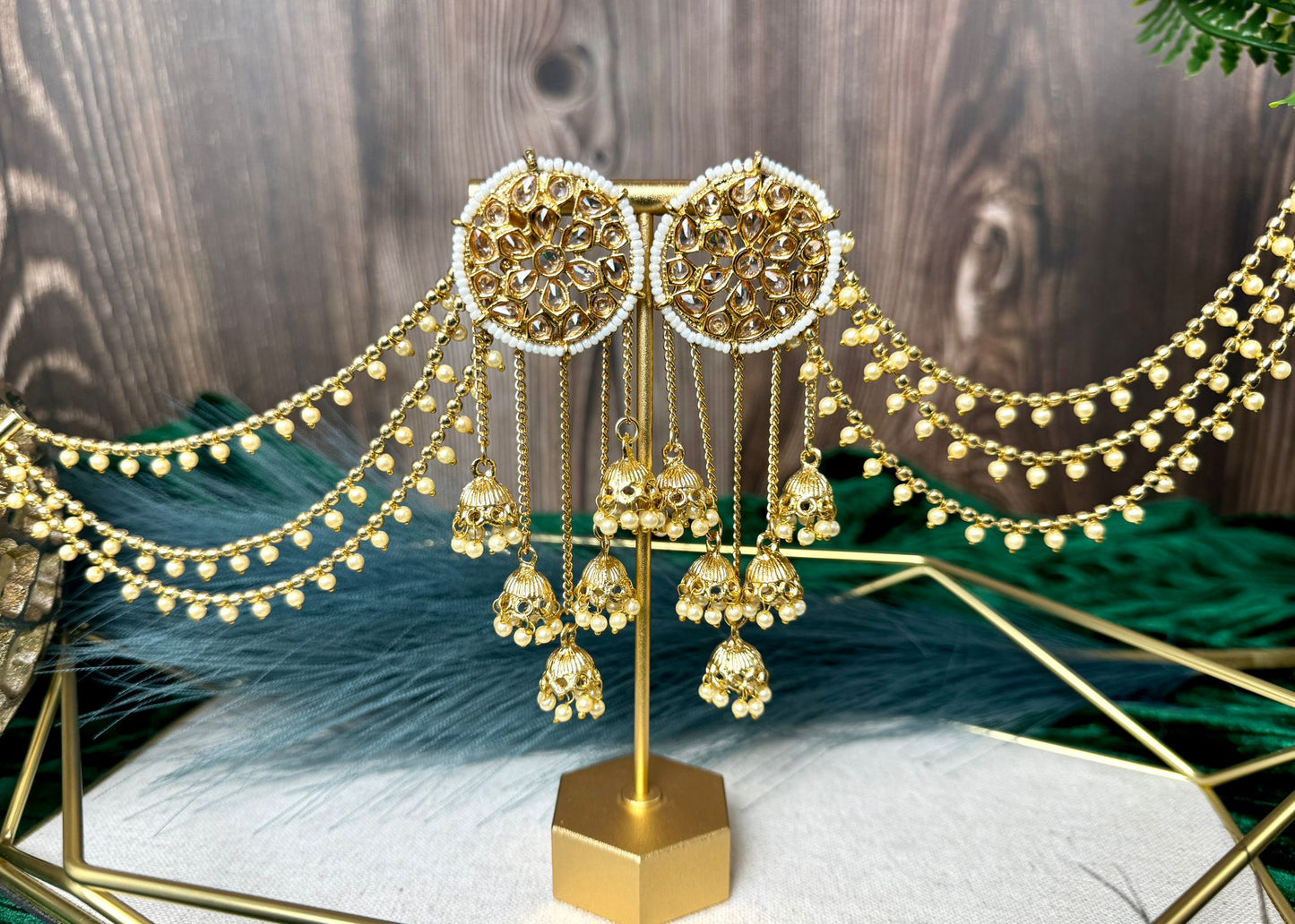 Elegant gold sahara earrings