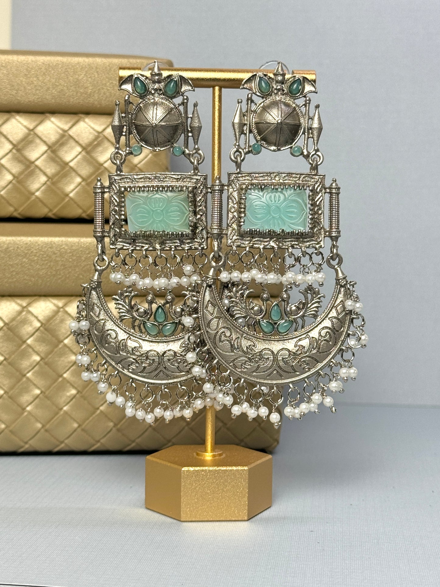 Mint Silver Chandbalis- Lux