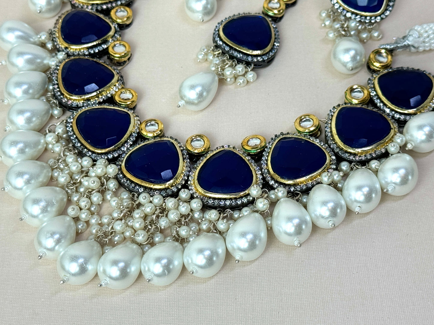 Royal Blue and White Choker- Radiance