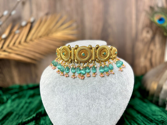 Green Pink Gold Plated Set- Charisma 1001