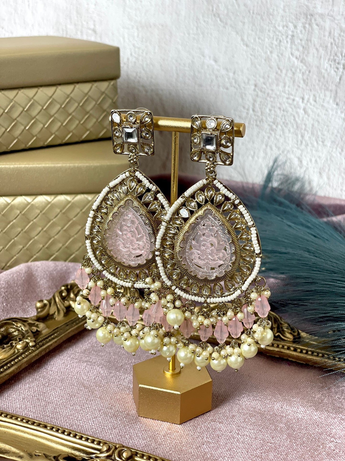 Light Pink Earrings - Aura 1002