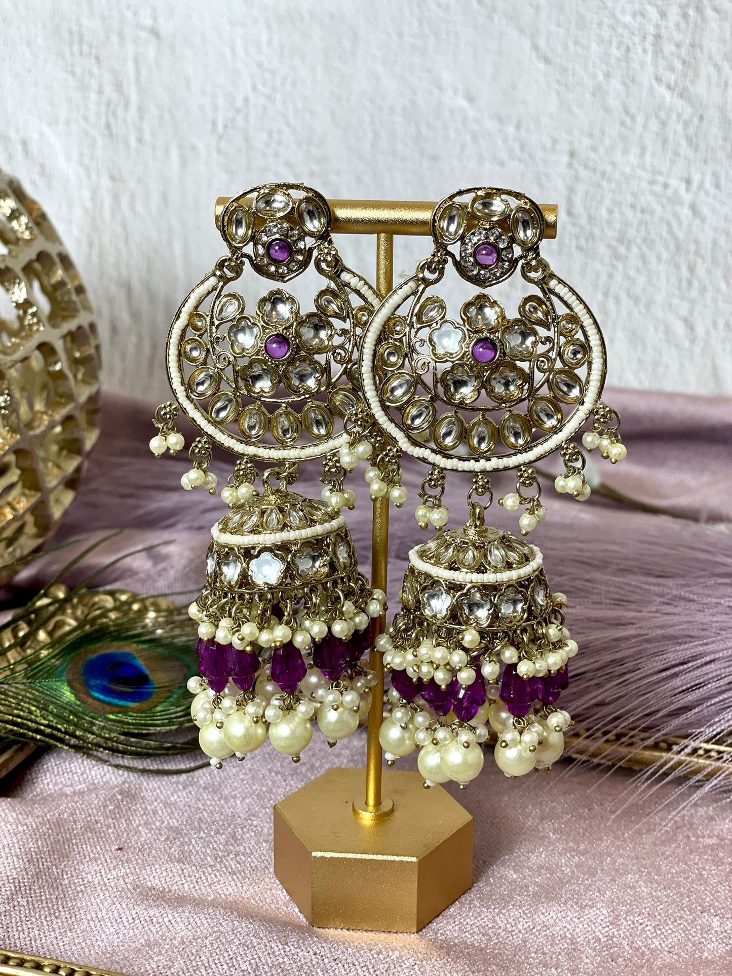 elegant dark purple earrings