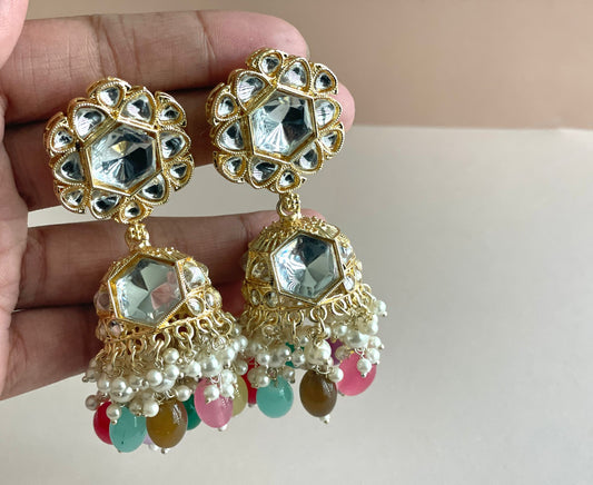 Multicolr saanvi jhumka for special occssion