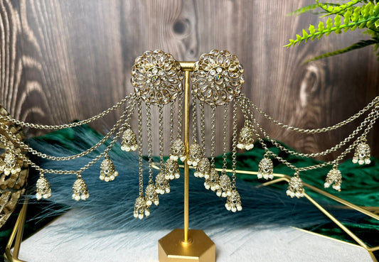 Handcrafted antique gold sahara earrings