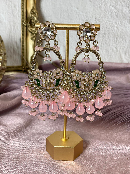 Baby Pink Chandbalis - Aura 1010