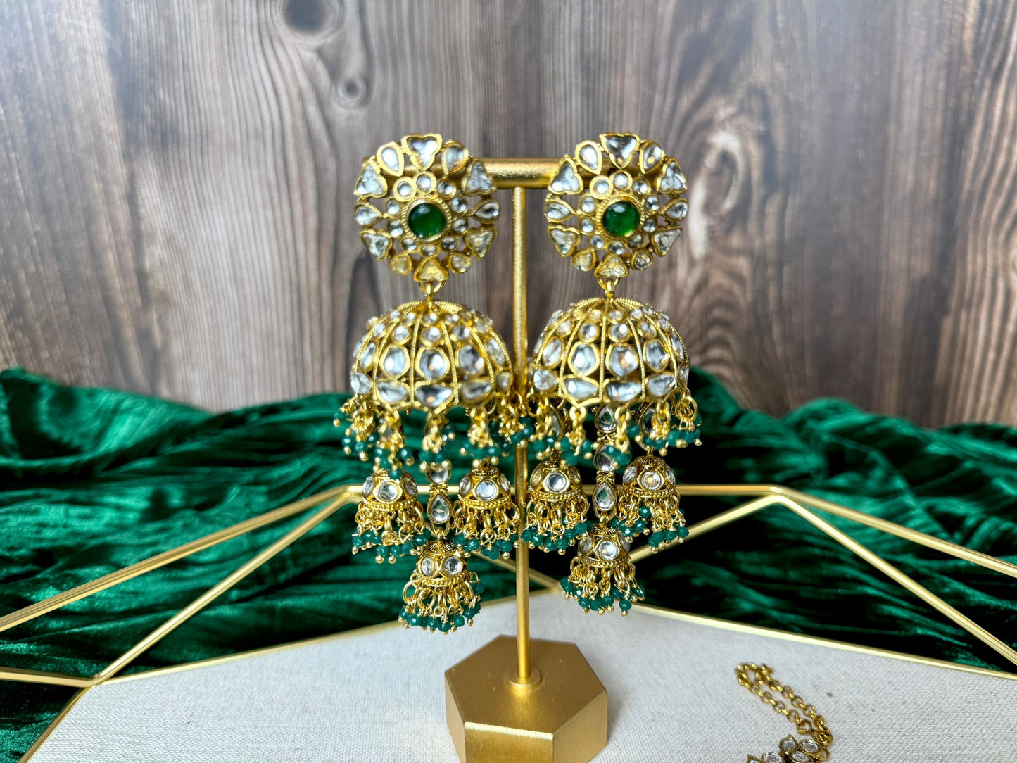 Emerald Green Gold Tikka Set- Charisma 1027