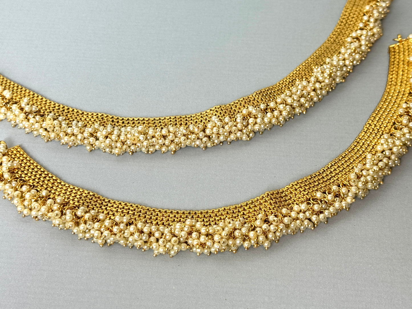 Bridal Gold pearl payal