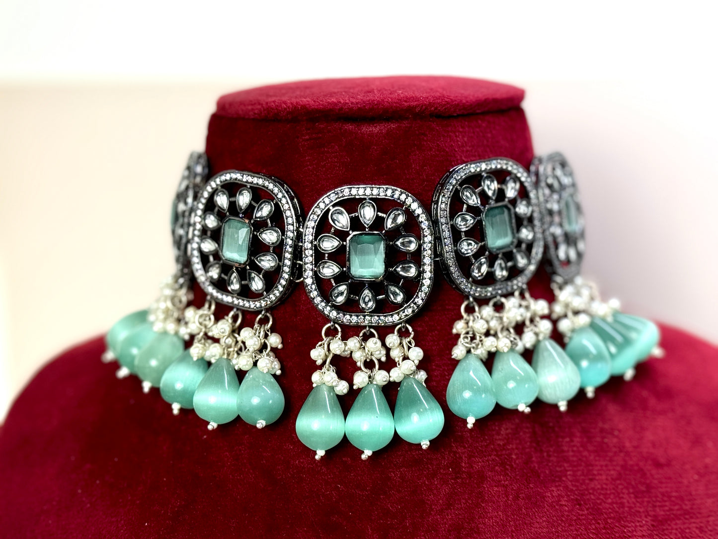 Mint Green Oxidized Set- Radiance