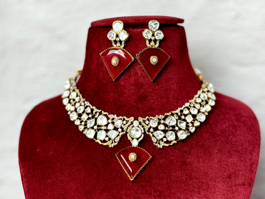 Red Moissanite Choker - Radiance