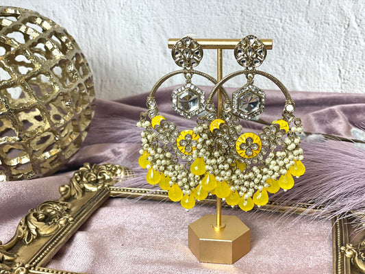 elegant Yellow chaandbali