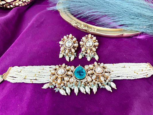 Blue Tyaani Choker Set- Roar 1006