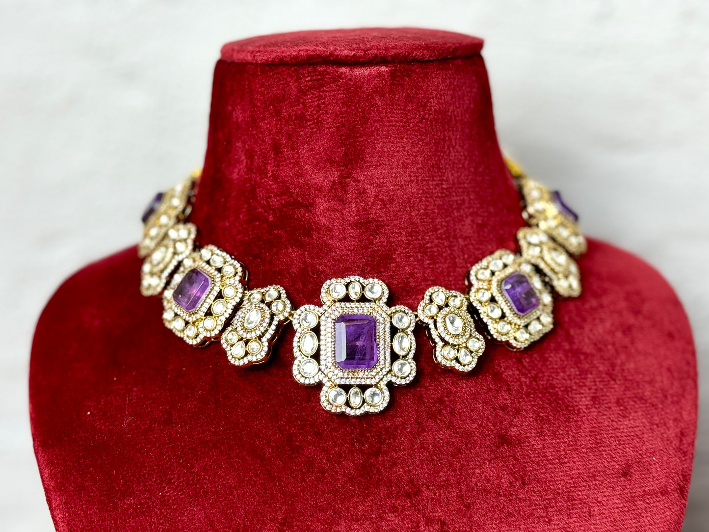 Purple Moissanite Choker - Radiance