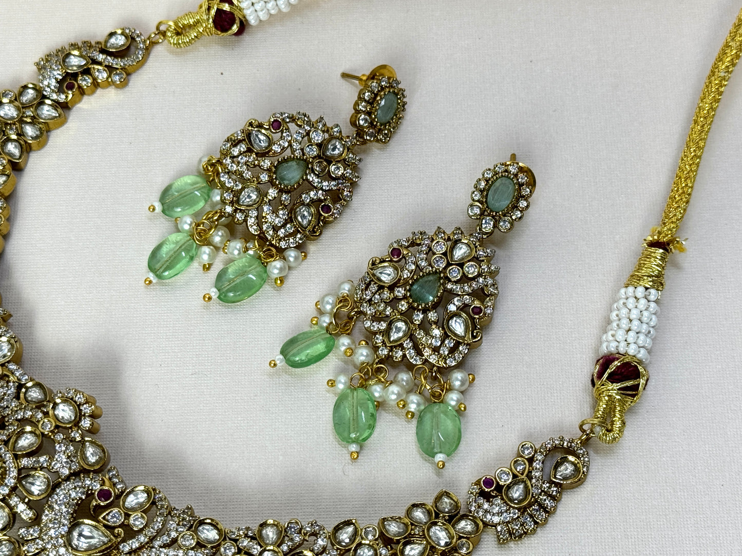 Mint Green Bridal Necklace- Radiance