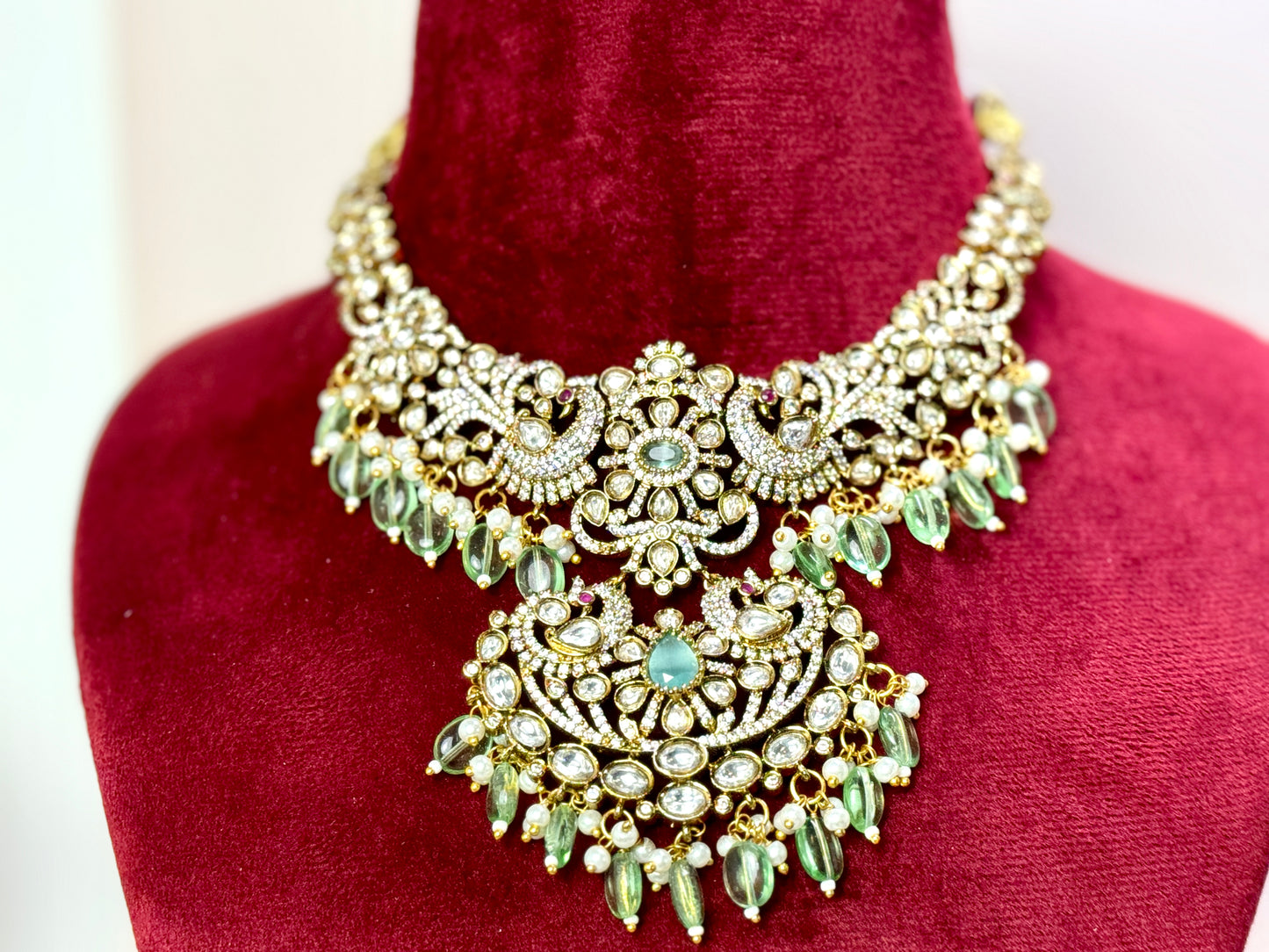 Mint Green Bridal Necklace- Radiance