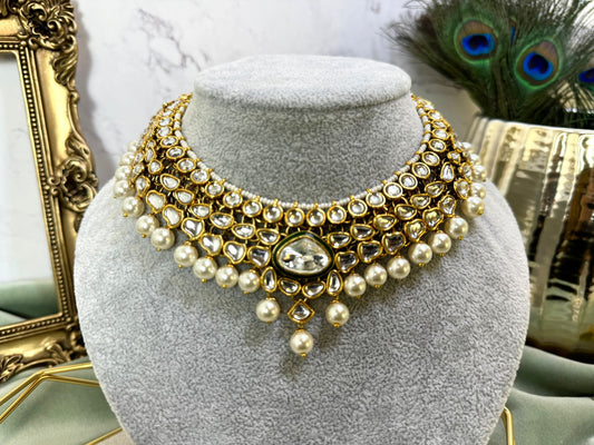 Gold Kundan choker set- Grace 1003