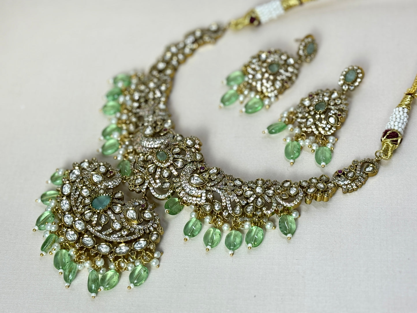 Mint Green Bridal Necklace- Radiance