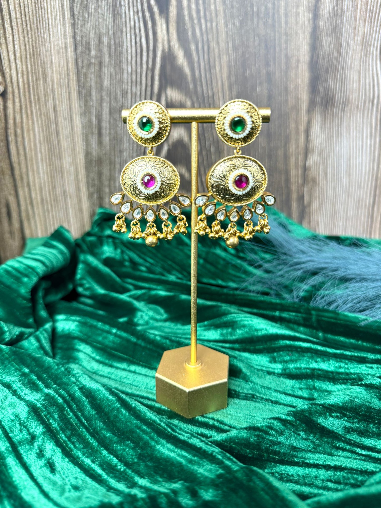 Pink Green Gold Plated Set- Charisma 1015