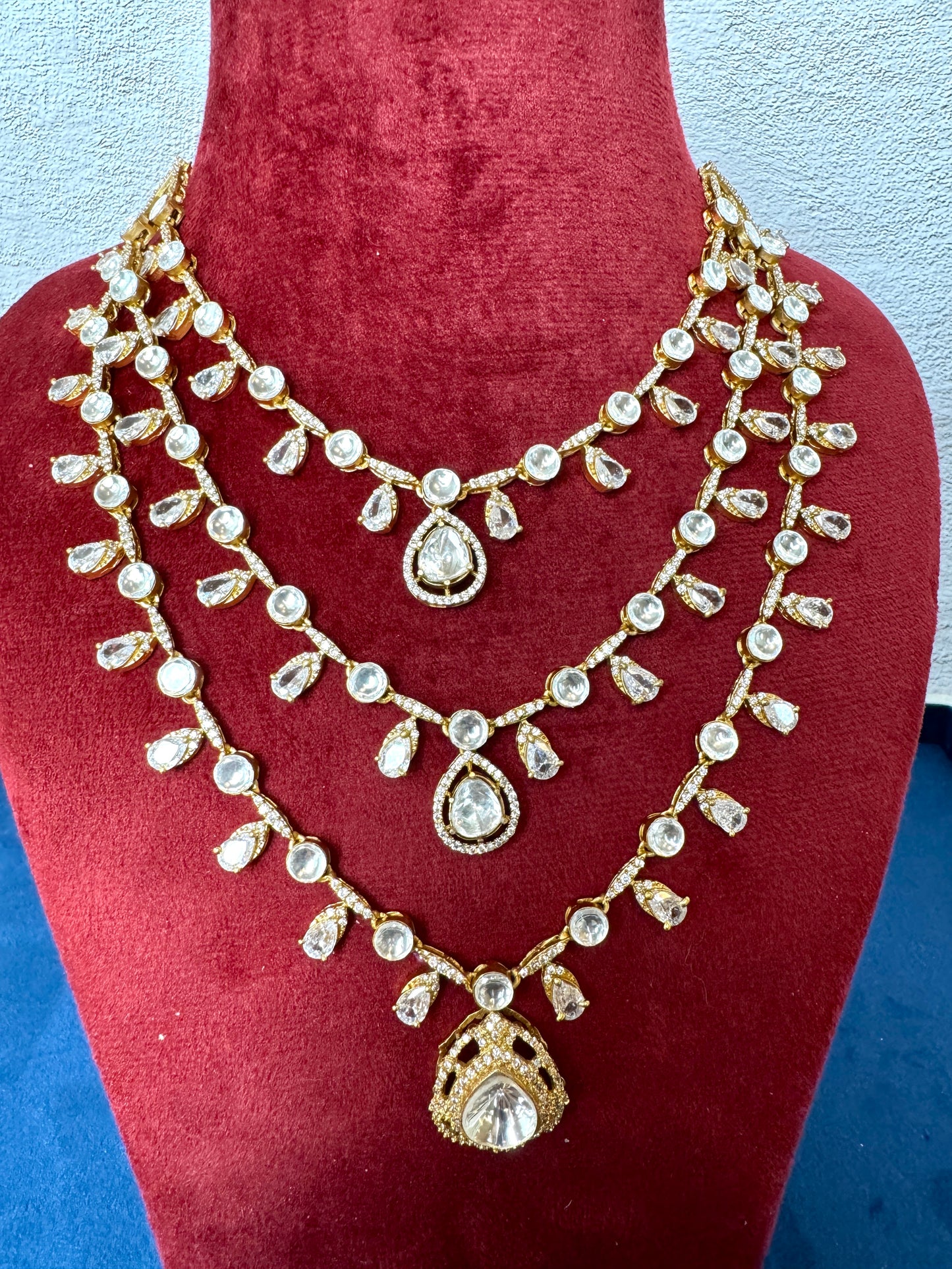 Triple Layer Gold Necklace - Radiance