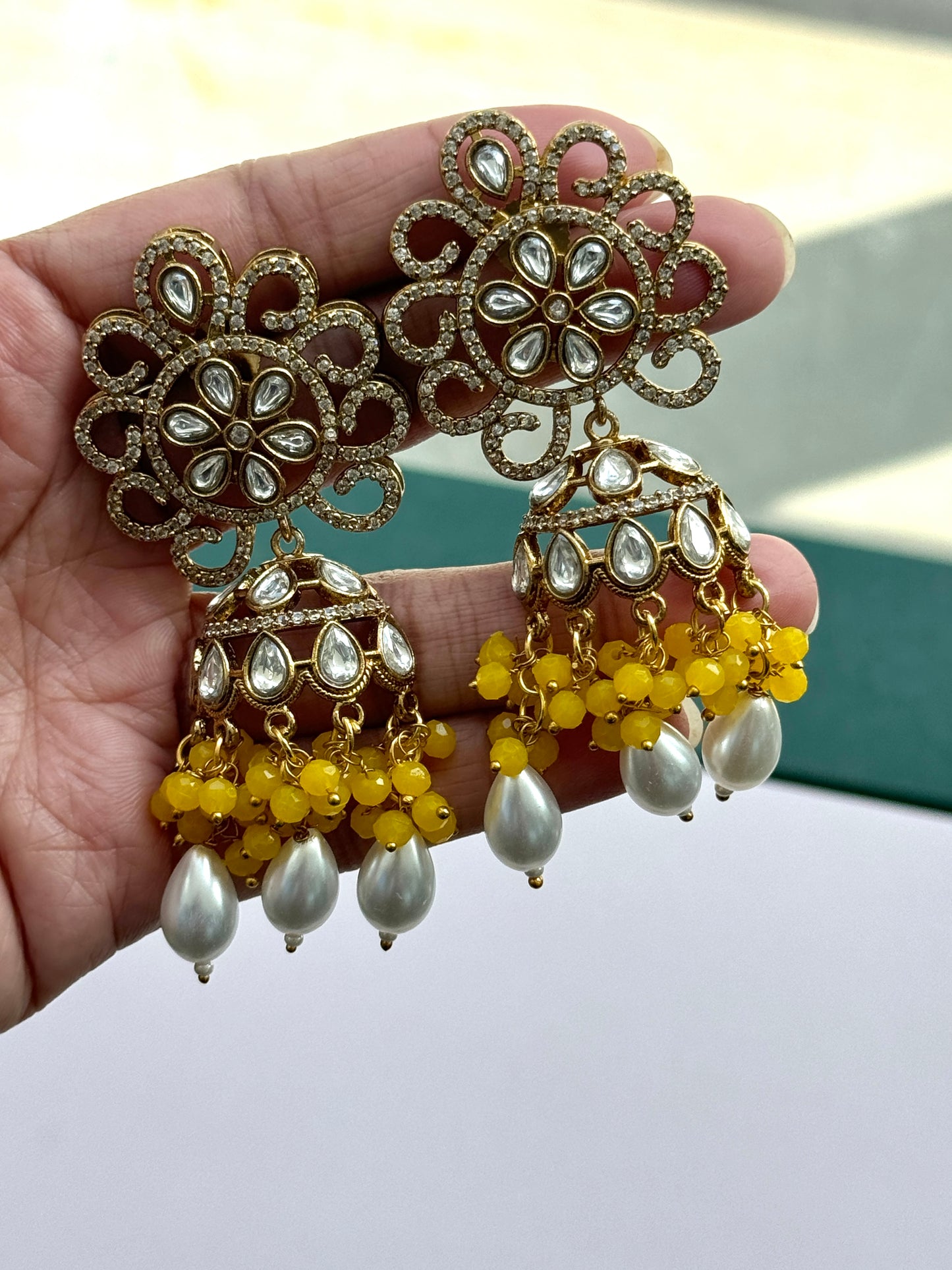 Yellow Kundan Choker- Radiance