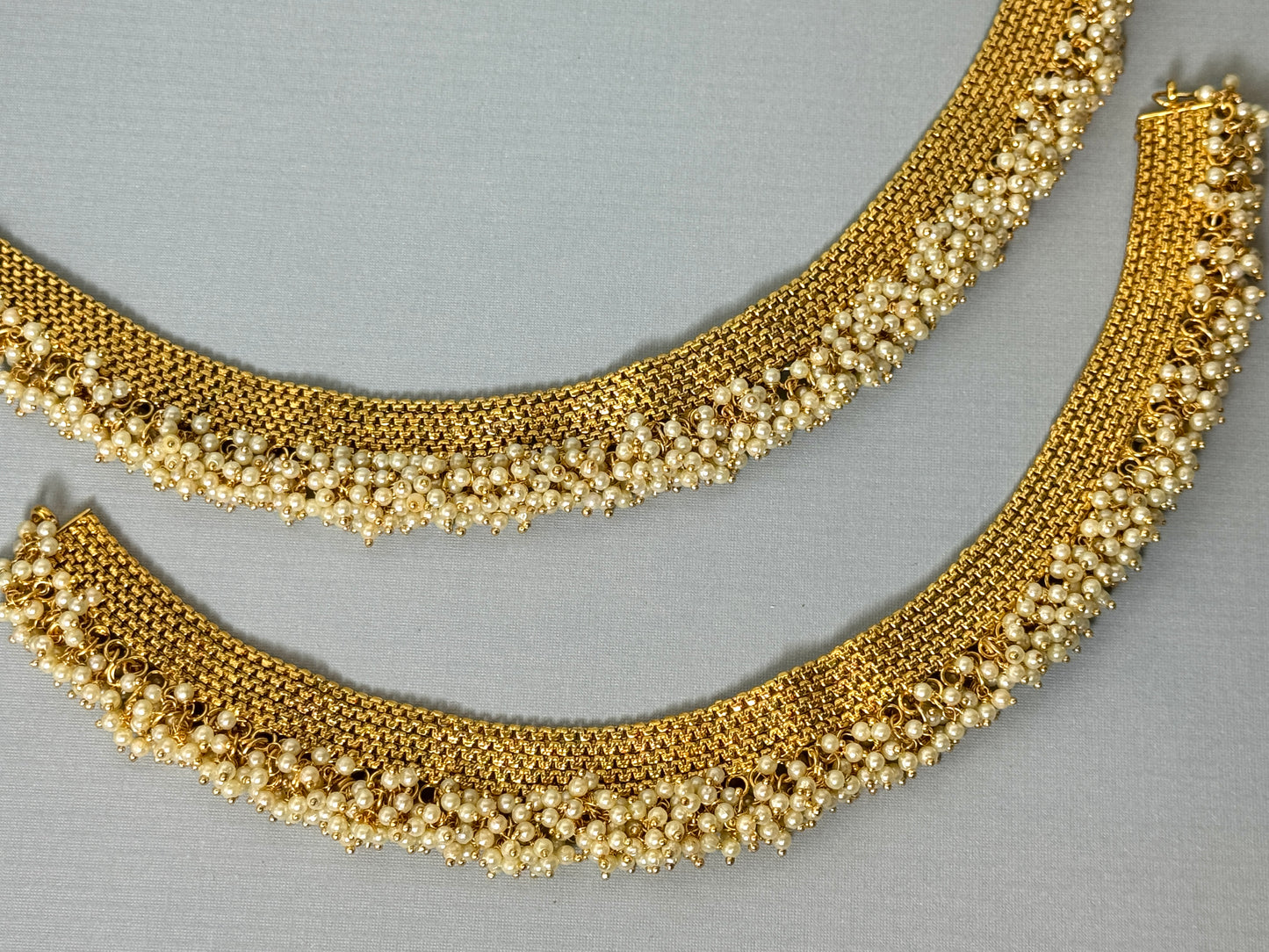 Bridal Gold pearl payal