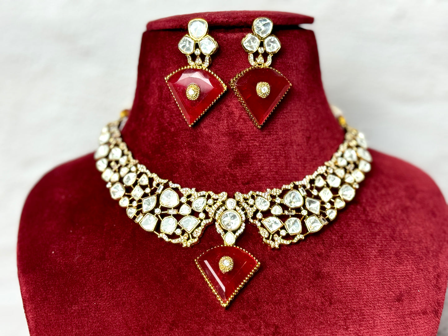 Red Moissanite Choker - Radiance