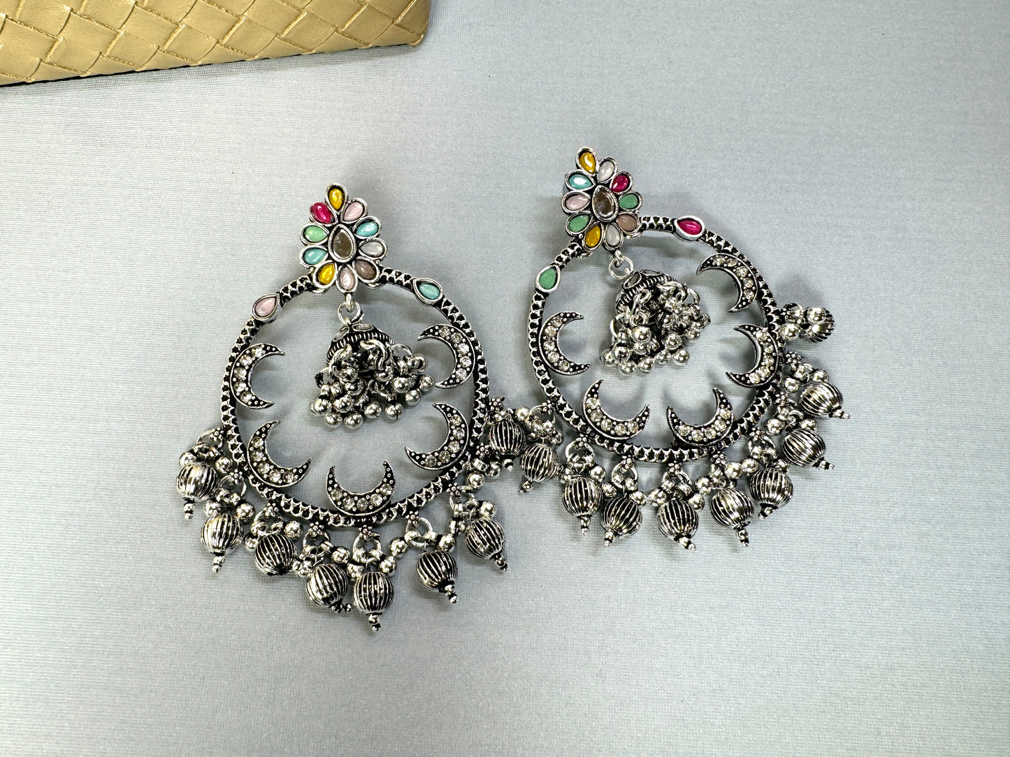 Multicolor Jhumkas- Lux