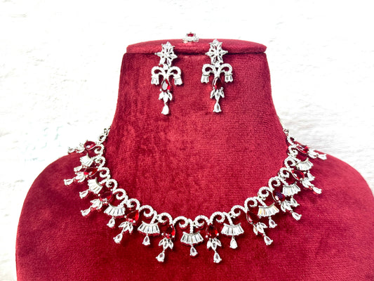 Red Silver Choker Glaze 1013