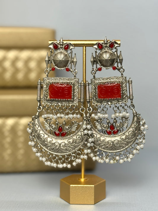 Red Silver Chandbalis- Lux