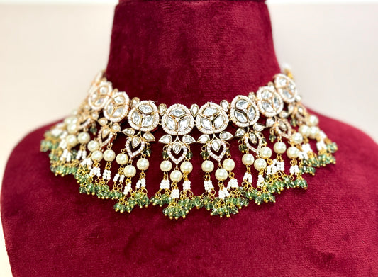 Light Green tyaani Choker- Radiance