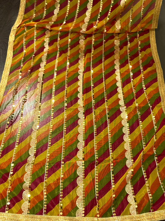 Rainbow Net Dupatta