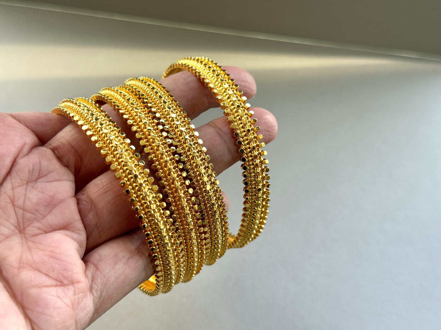 Set of 4- Gold Bangles