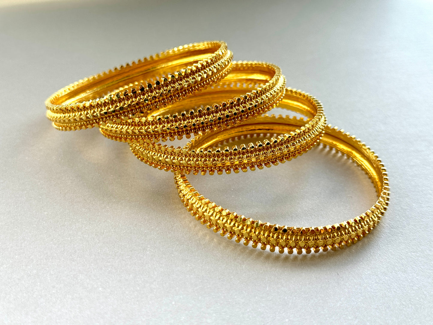 Set of 4- Gold Bangles