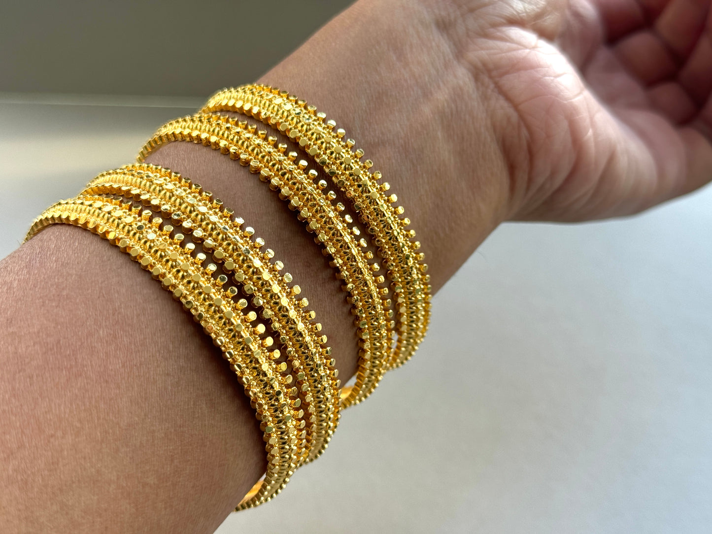 Set of 4- Gold Bangles