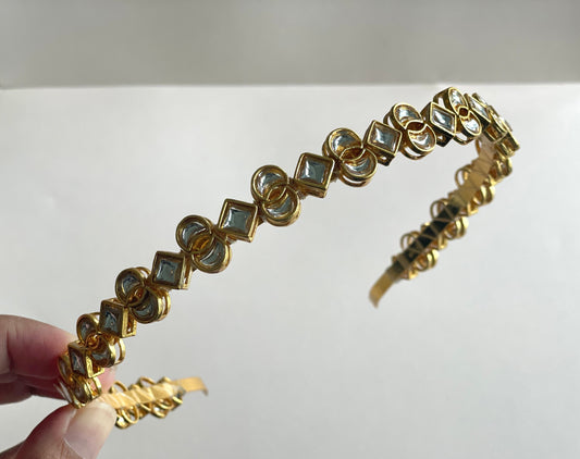 Nadia Kundan Headband: Elegant Hair Accessory