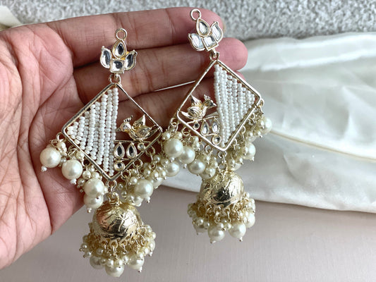 Gorgeous Pearl jhumkas
