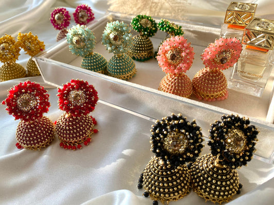 Elegant Jhumka set in different colors