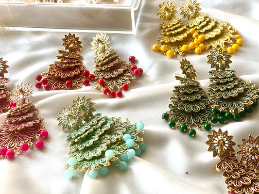 Colorful and Elegant Peacock Earrings