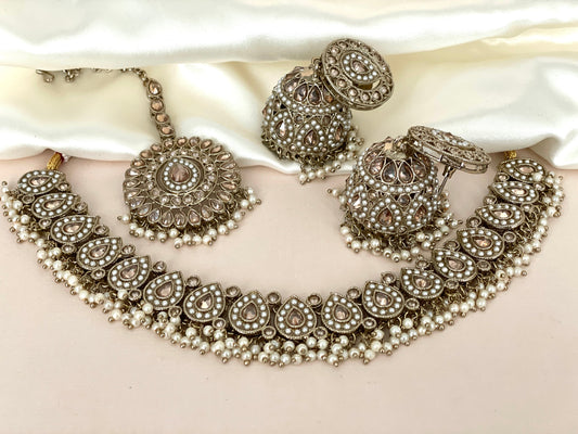 Gold Polki Choker Set