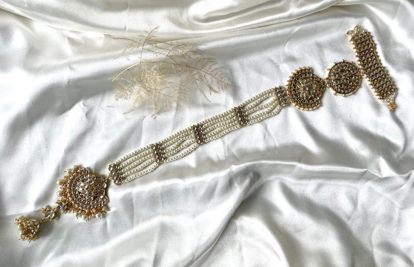 Gold and Pearl Braid Jewellery